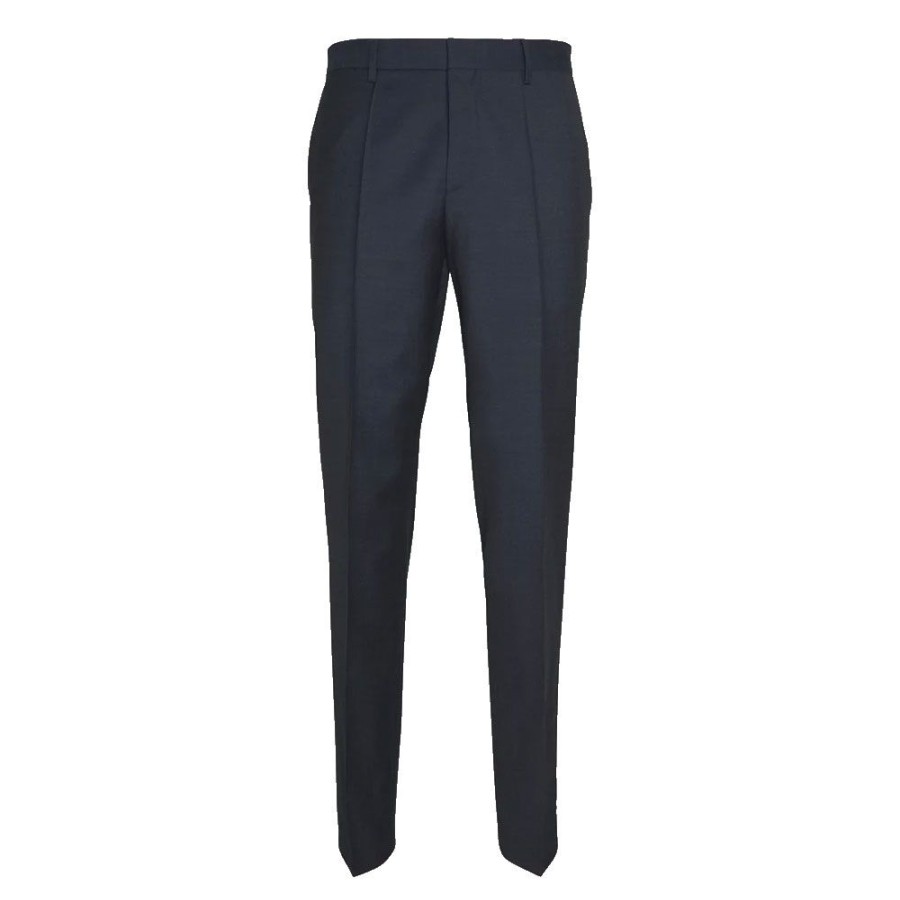 Herren HUGO Bukser | Hugo - Getlinm204X Suit Pants Navy