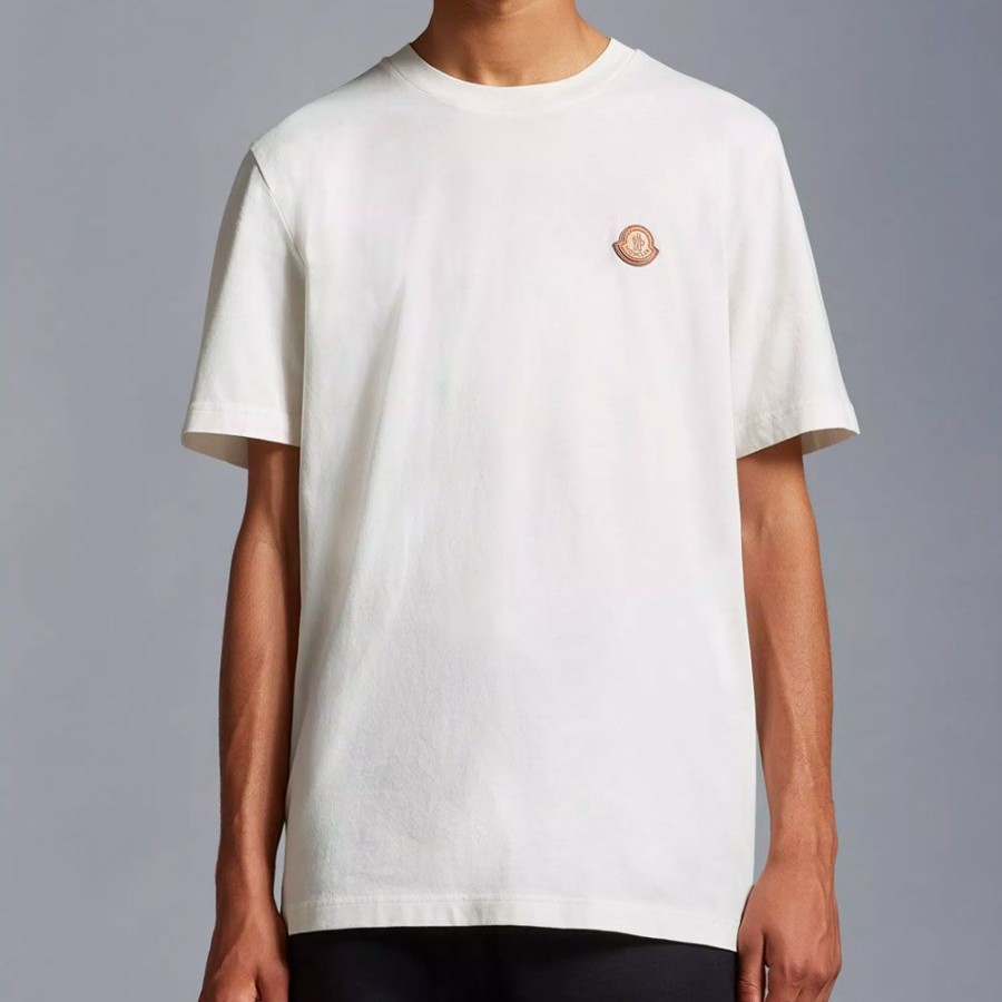 Herren MONCLER HERRE T-Shirts | Moncler - T-Shirt Off White