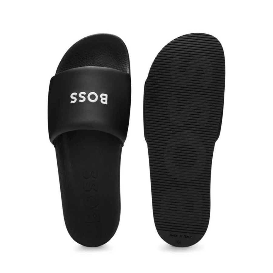 Herren BOSS Slippers | Boss - Reese Slippers Sort