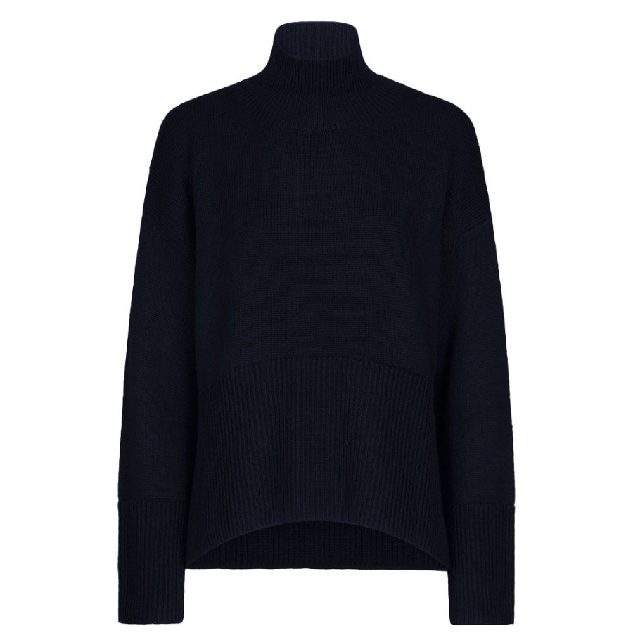 Dame Dondup Strik | Dondup - Rollneck Sweater Navy