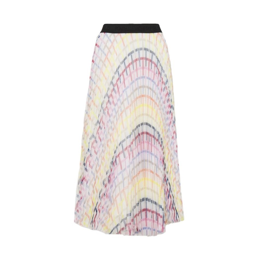 Dame Karl Lagerfeld Nederdele | Karl Lagerfeld - Check Printed Pleat Skirt Multi