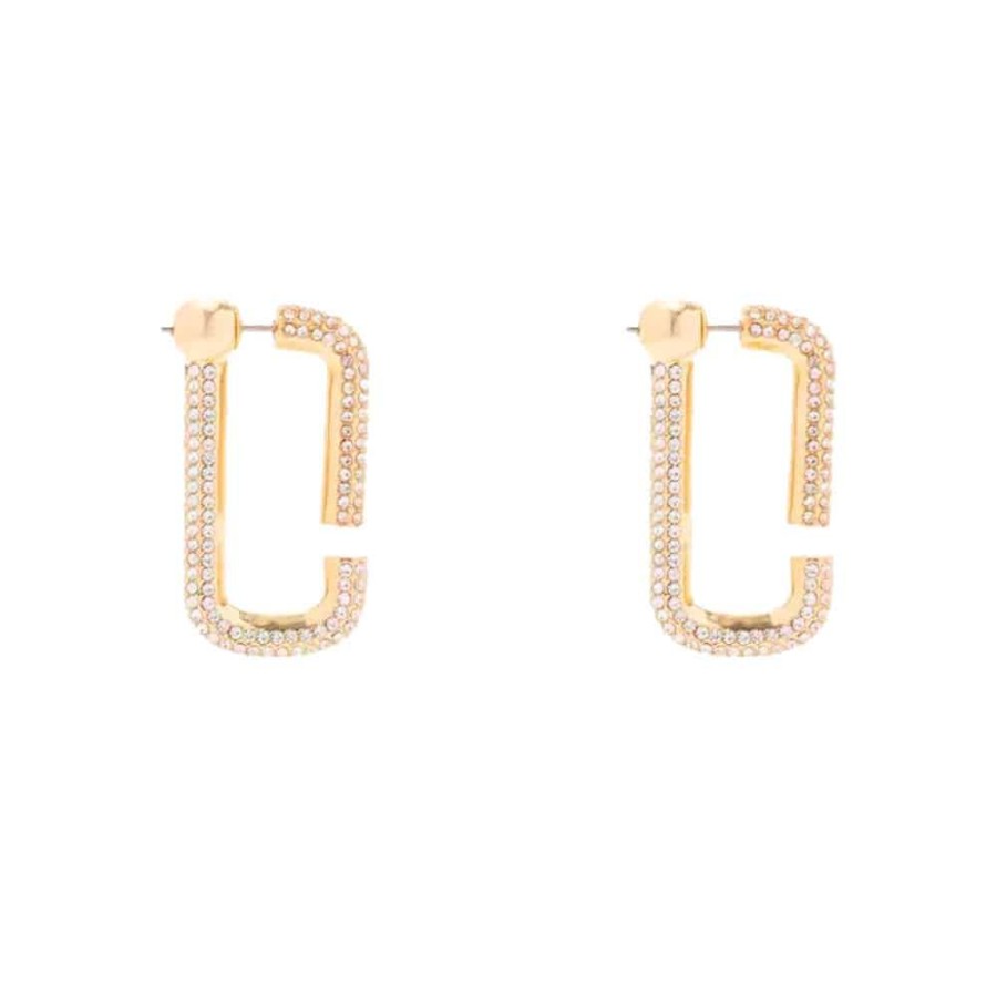 Dame Marc Jacobs Oreringe | Marc Jacobs - Pave Hoops, Gold Crystal