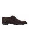 Herren BOSS Sko I Ruskind | Boss - Dressapp_Derb Suede Shoes Mork Brun