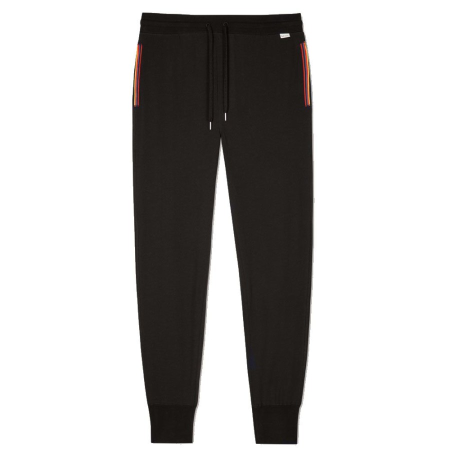 Herren Paul Smith Bukser | Ps Paul Smith - Lounge Jersey Trousers Sort