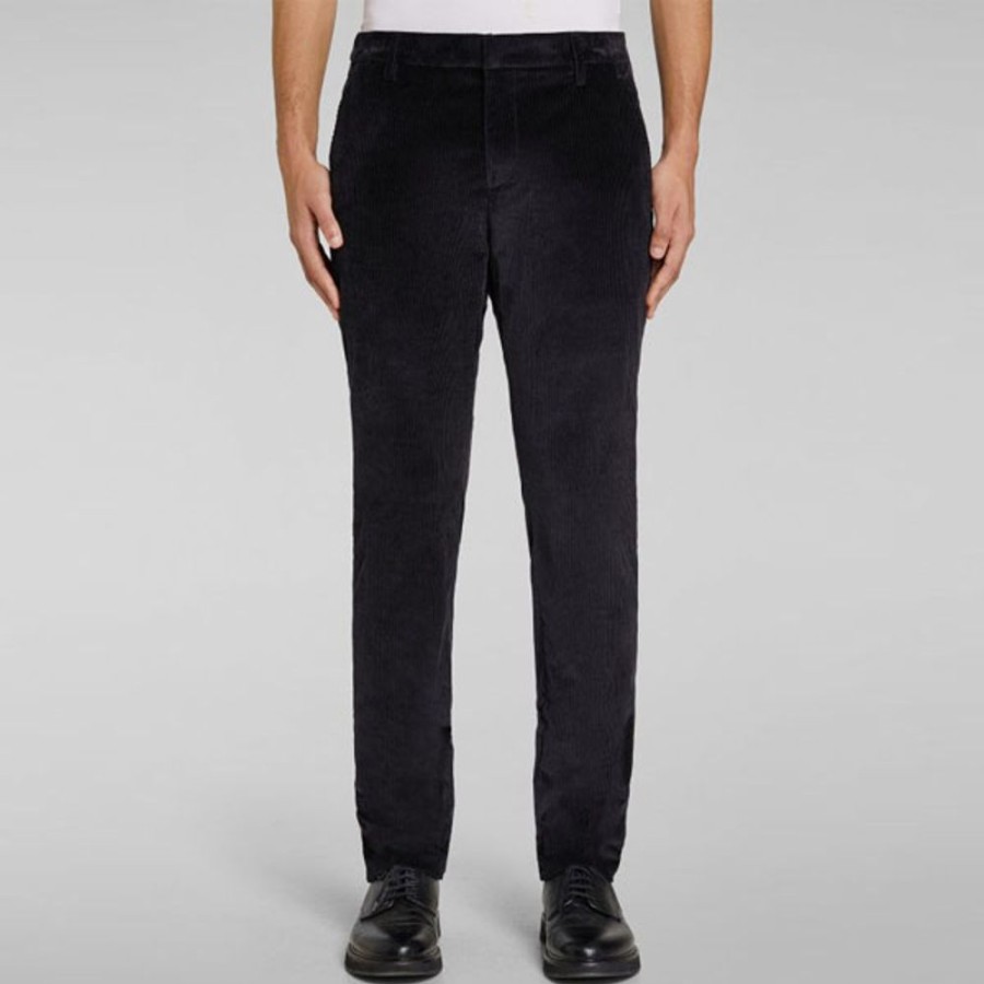 Herren Dondup MEN Bukser | Dondup - Gaubert Corduroy Trousers Sort