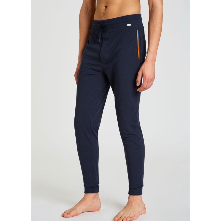 Herren Paul Smith Bukser | Ps Paul Smith - Jersey Lounge Trousers Navy