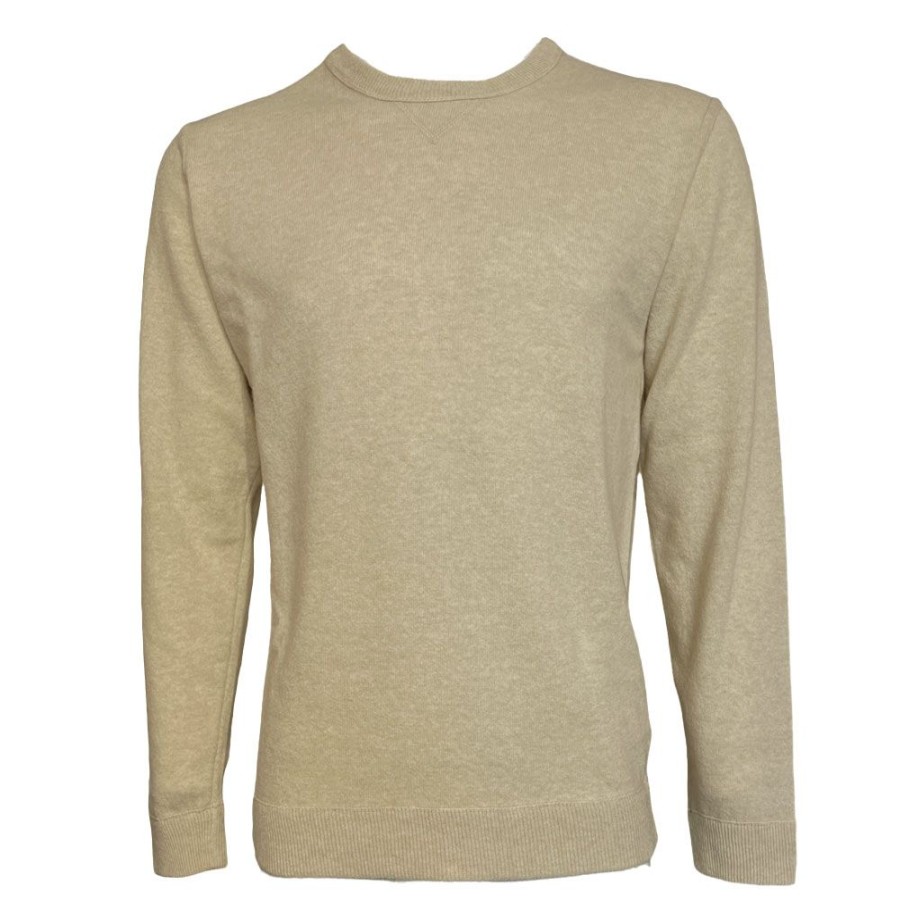 Herren Daniele Fiesoli Strik | Daniele Fiesoli - Cashmere Sweat Knit Lys Beige