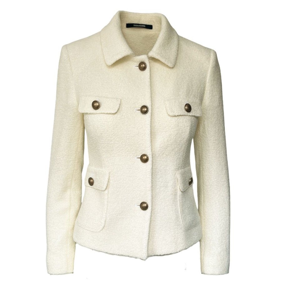 Dame Tagliatore Overtoj | Tagliatore - India Jacket Cream