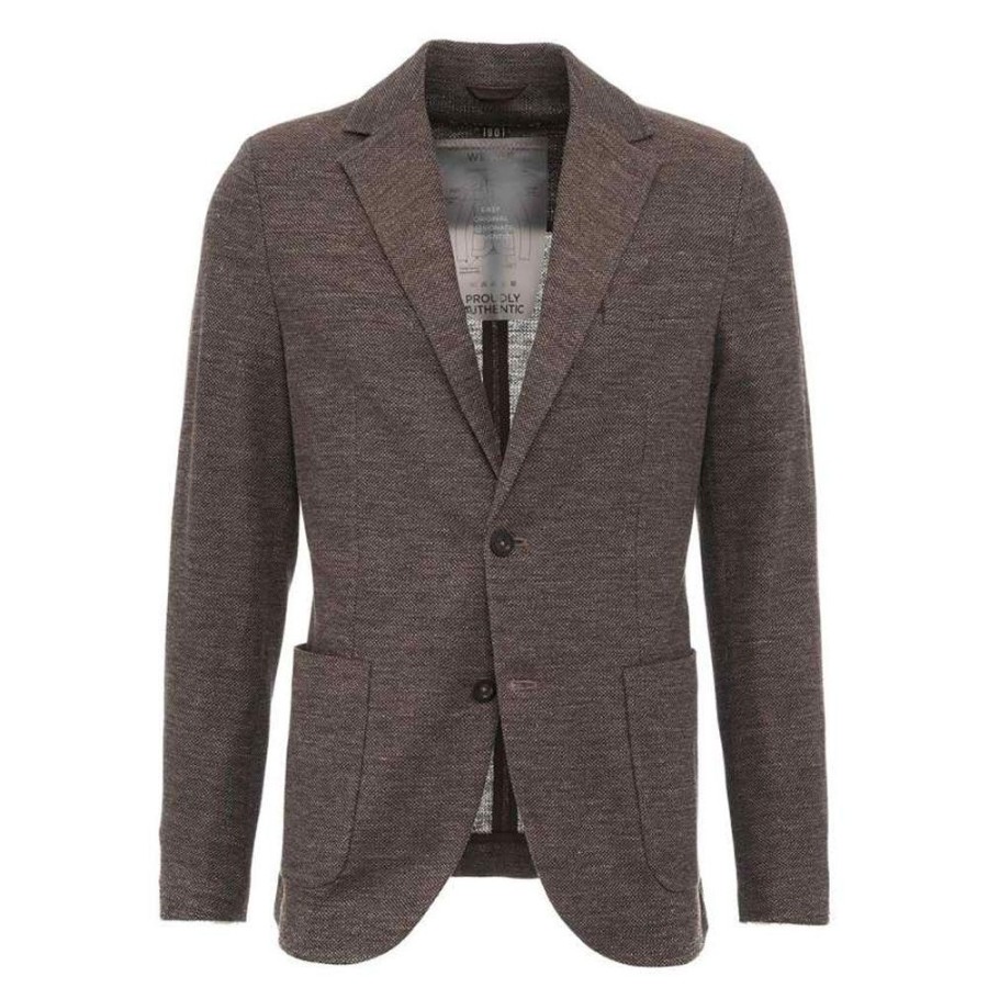 Herren Circolo Blazer | Circolo - Linen Blazer Brun