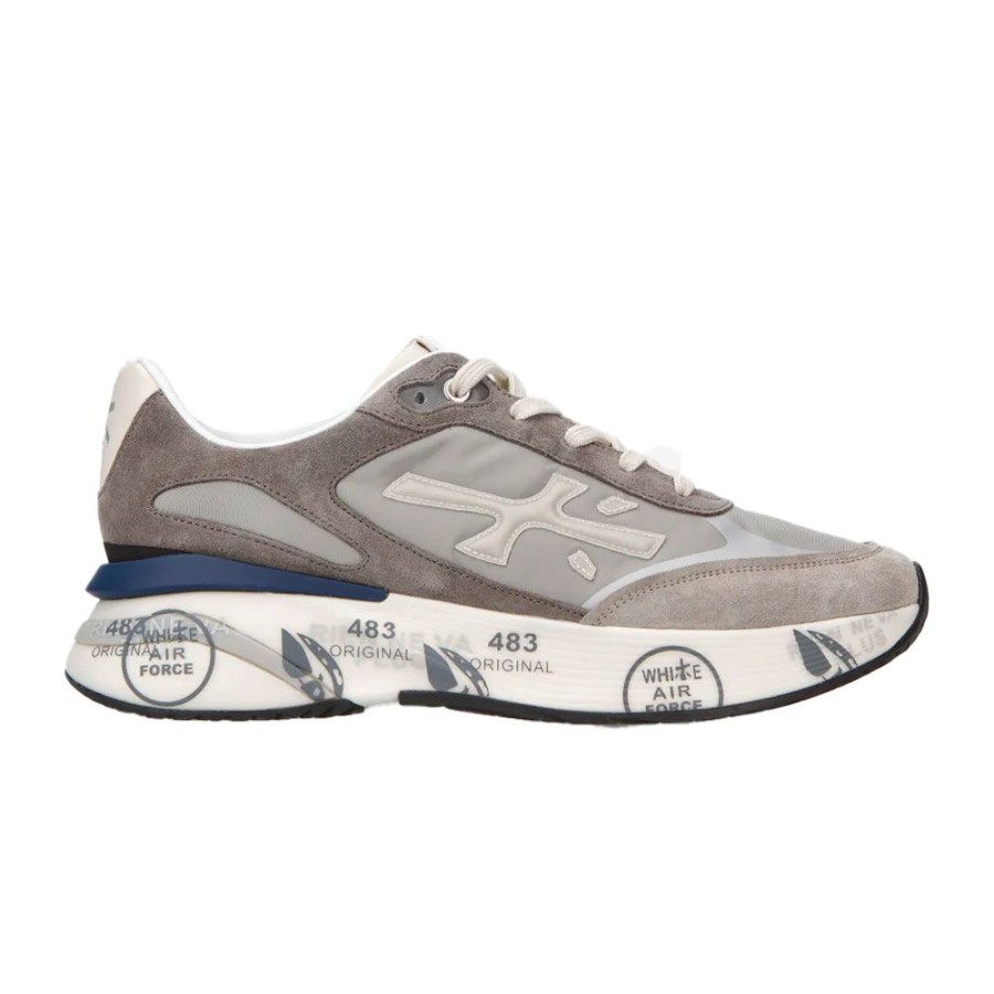 Herren Premiata Sneakers | Premiata - Moerun Sneakers Grey Multi