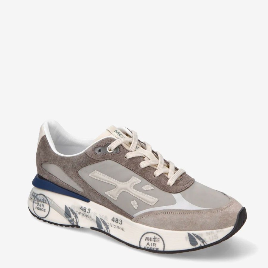 Herren Premiata Sneakers | Premiata - Moerun Sneakers Grey Multi