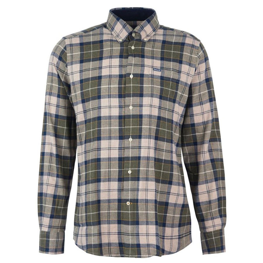 Herren BARBOUR HERRE Skjorter | Barbour - Fortrose Check Shirt Gron