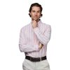 Herren Hansen&Jacob Skjorter | Hansen & Jacob - Spokane Stripe Shirt Lyserod Strib